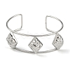 Non-Tarnish 304 Stainless Steel Wide Textured Open Cuff Bangles BJEW-Q348-05P-05-2