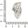 Leaf Brass Micro Pave Cubic Zirconia Enhancer Shortener Bails KK-F934-07D-P-3