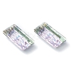 Embossed Glass Rhinestone Pendants GLAA-J101-07A-8