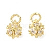 Brass Micro Pave Cubic Zirconia Pendants KK-Z120-38G-1