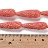 Synthetic Coral Carved Beads Strands CORA-C003-09A-03-5