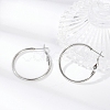 Tarnish Resistant 201 Stainless Steel Hoop Earrings EJEW-F188-24P-A-1