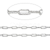 Tarnish Resistant 304 Stainless Steel Textured Paperclip Chains CHS-G027-04P-2