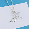 Brass Chemical Symbol Pendant Necklaces for Women FS-WG3AB2F-01-3