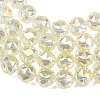 Transparent Electroplate Glass Beads Strands EGLA-N002-34C-B03-4
