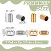 4 Sets 2 Colors Stainless Steel Silicone Bayonet Clasps STAS-AR0002-63-2