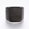 304 Stainless Steel Signet Band Rings for Men RJEW-G091-16-22mm-B-2