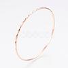 304L Stainless Steel Buddhist Bangles BJEW-G568-15RG-1