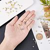 6 Pairs 2 Colors Brass Micro Pave Cubic Zirconia Stud Earring Findings with Loops KK-NB0002-51-3