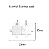 304 Stainless Steel Split Pendants PW-WG12405-01-2