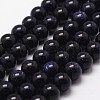 Synthetic Blue Goldstone Beads Strands X-G-D840-81-10mm-1
