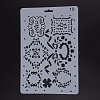 Plastic Reusable Drawing Painting Stencils Templates DIY-F018-B19-2