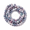 Electroplated Glass Beads Strands X-GLAA-C023-01D-3