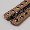 Cowhide Leather Lace-in Boot Zipper Inserts DIY-WH0499-06B-04-3