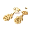 Leaf Ion Plating(IP) 304 Stainless Steel Stud Earrings for Women EJEW-L287-013G-2