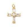 Easter Brass Micro Pave Clear Cubic Zirconia Pendants KK-E799-05E-G-1