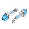 Faceted Transparent Glass Charms GLAA-Q026-08-5