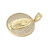 Brass Micro Pave Cubic Zirconia Pendants KK-L262-26G-2
