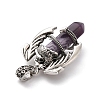Natural Amethyst Pointed Pendants G-B042-04P-57-3