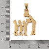 Mother's Day Ion Plating(IP) 304 Stainless Steel Pendants STAS-U002-03G-3