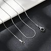 Non-Tarnish 304 Stainless Steel Serpentine Chain Necklace for Men Women NJEW-G076-01A-P-2