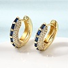 Brass Micro Pave Cubic Zirconia Hoop Earrings KK-CBA8324-22G-5