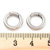 Non-Tarnish 316 Stainless Steel Spring Gate Rings STAS-M296-01P-F-3