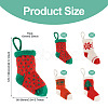 4Pcs 4 Styles Christmas Polyester Socks Pendant Decorations AJEW-TA0003-29B-5