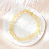 Natural Citrine Beaded Stretch Bracelets BJEW-I253-8mm-21-4