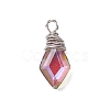 Copper Wired Glass Pendants PALLOY-JF02621-01-2