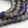 Full Rainbow Plated Faceted Rondelle Glass Beads Strands EGLA-J081-3x2mm-FR01-1