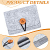 5Pcs Felt Jewelry Storage Bags with Button ABAG-BC0001-71B-3