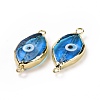 Handmade Horse Eye Evil Eye Lampwork Links Connectors LAMP-P057-07G-3