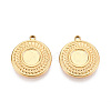 304 Stainless Steel Pendant Cabochon Settings STAS-T067-10G-1