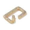 Rack Plating Brass Micro Pave Cubic Zirconia Spring Gate Rings Clasps KK-NH0002-16G-01-2