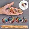 6Pcs 3 Styles Natural Gmestone Copper Wire Big Pendants FIND-SZ0002-72-2