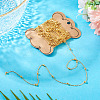 5M Brass Flat Oval Cable Chains CHC-TADJ0001-01G-4