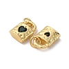 Brass Micro Pave Cubic Zirconia Pendants KK-P308-13G-2