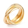 Ion Plating(IP) Unisex 304 Stainless Steel Finger Rings RJEW-K233-06C-G-2