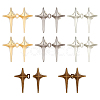 8 Sets 4 Colors Sparkling Star Shape Alloy Adjustable Jean Button Pins DIY-FG0004-87-1