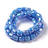 Electroplate Opaque Glass Beads GLAA-F108-10B-03-2