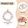 2Pcs Natural Rose Quartz Chip Beaded Pendants PALLOY-TAC0232-02-3
