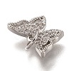 Brass Micro Pave Clear Cubic Zirconia Charms LS-ZIRC-B002-47P-2