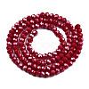 Electroplate Glass Beads Strands EGLA-A034-P4mm-A22-2