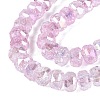 Electroplate Transparent Crackle Glass Beads Strands EGLA-Q135-01A-B05-3