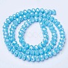 Electroplate Glass Beads Strands EGLA-A034-P8mm-B15-2