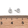Brass Micro Pave Clear Cubic Zirconia Charms KK-D289-48B-P-3