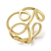 Golden 304 Stainless Steel Cuff Rings RJEW-C036-02B-G-1
