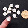 Light Gold Plated Alloy Enamel Charms ENAM-T010-01G-5