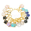 20Pcs 10 Colors Paw Print Alloy Enamel Pendant Locking Stitch Markers HJEW-TAC0097-2